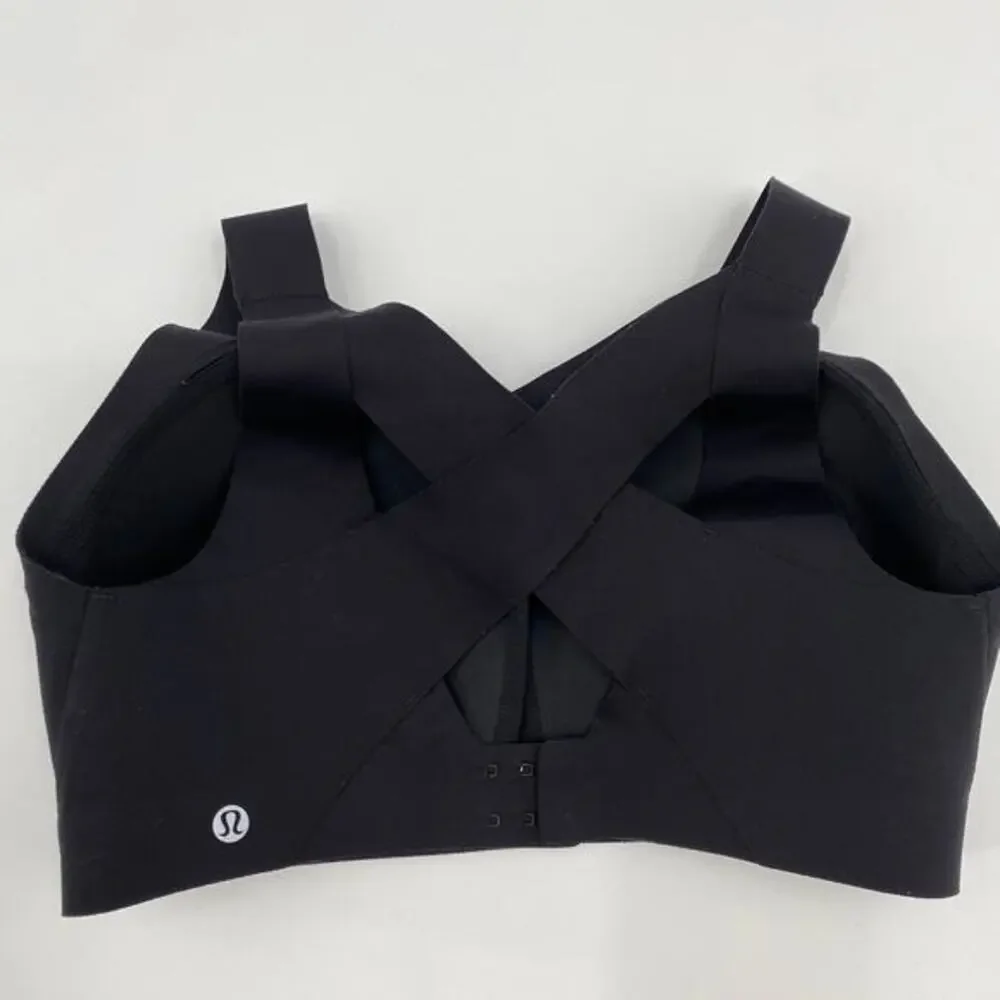 Lululemon Enlite Bra Black‎ High Support Ultralu Criss Cross Weave Run